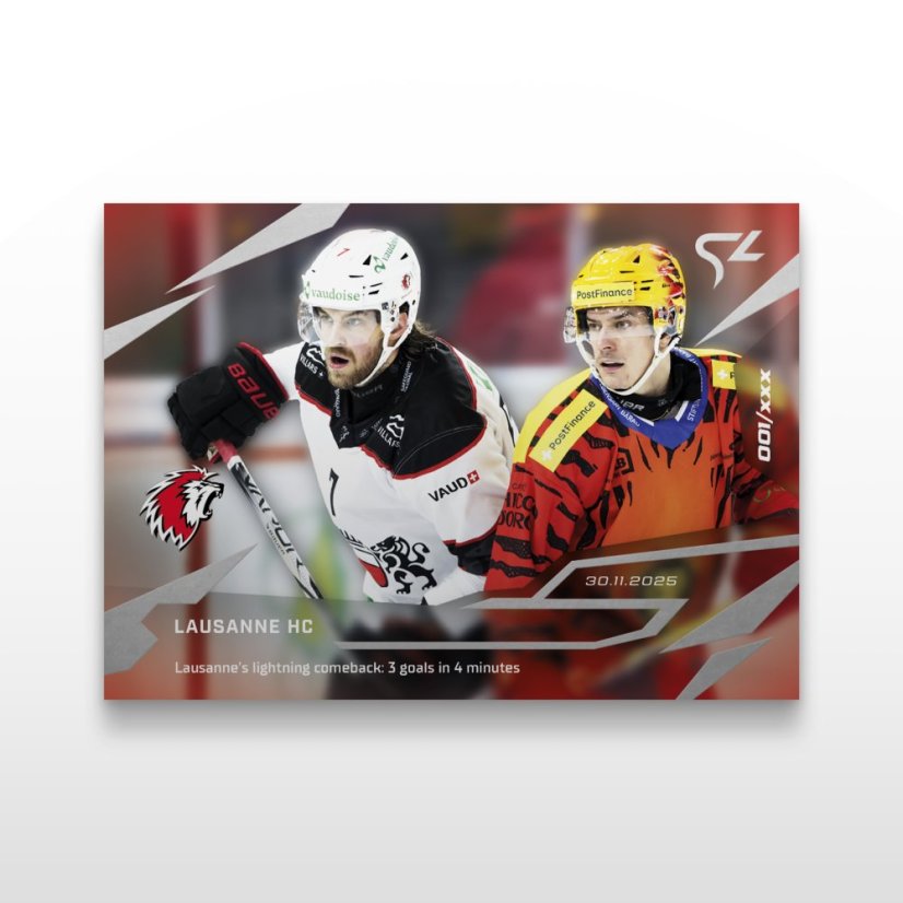 Hokejová kartička L-22 Lausanne HC - SportZoo National League 2025/26 LIVE