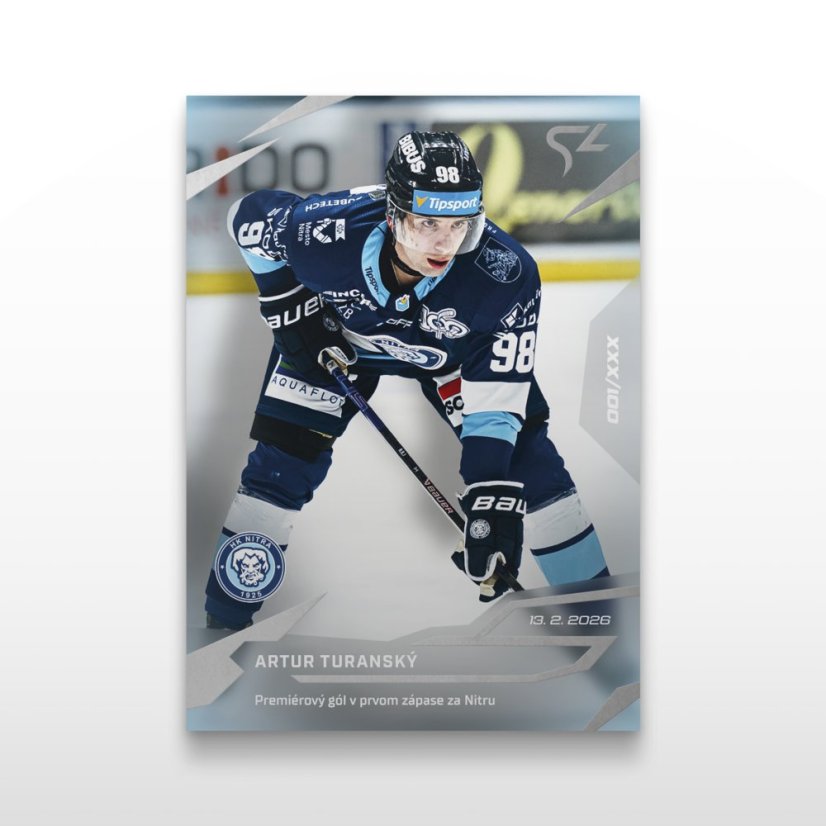 Hokejová  kartička L-44 ARTUR TURANSKÝ - SportZoo Tipsport liga 2025/26 LIVE