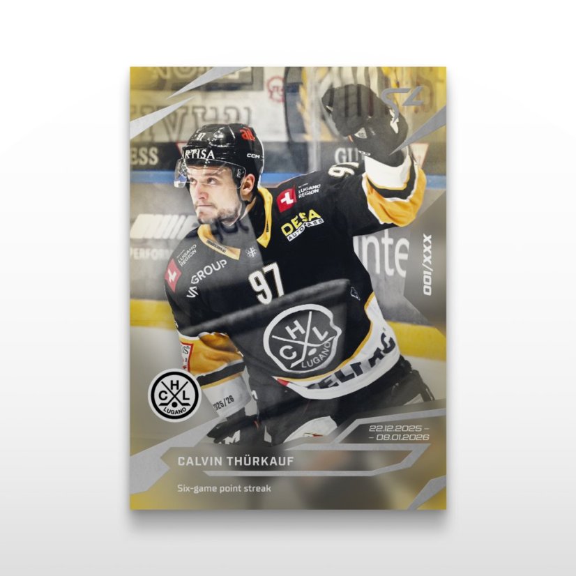 Hockey-samlar­kort L-29 Calvin Thürkauf – SportZoo National League 2025/26 LIVE