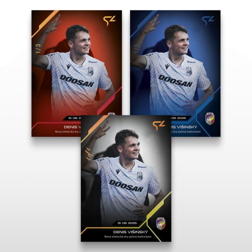 Football trading card L-08 DENIS VIŠINSKÝ - SportZoo Chance Liga 2025/26 LIVE