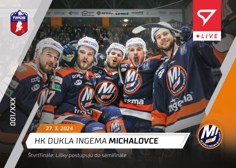 L-39 HK Dukla Ingema Michalovce TEL 2023/24 LIVE