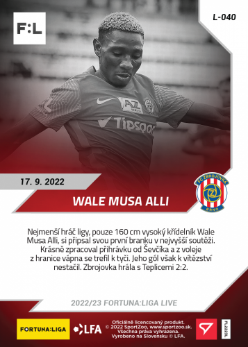 L-040 Wale Musa Alli FORTUNA:LIGA 2022/23 LIVE
