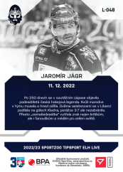 L-048 Jaromír Jágr TELH 2022/23 LIVE