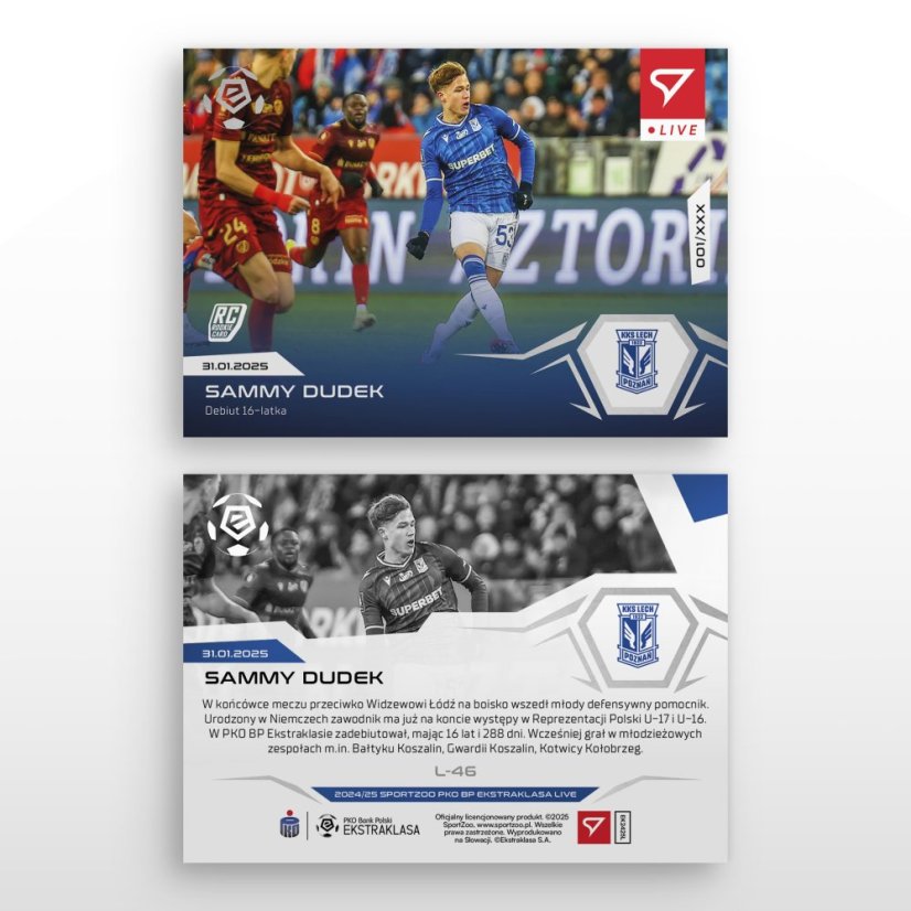 L-46 ZESTAW Sammy Dudek PKO BP Ekstraklasa 2024/25 LIVE + UCHWYT