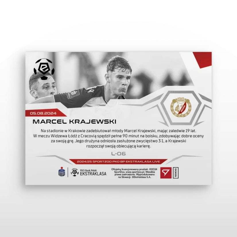 L-06 ZESTAW Marcel Krajewski PKO BP Ekstraklasa 2024/25 LIVE + UCHWYT