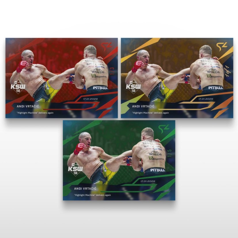 MMA-samlar­kort L-03 Andi Vrtačić – SportZoo KSW 2025/26 LIVE
