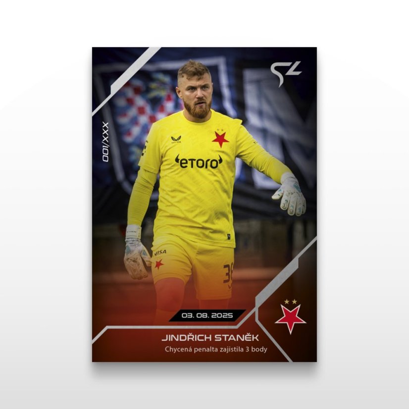 Football trading card L-05 JINDŘICH STANĚK - SportZoo Chance Liga 2025/26 LIVE