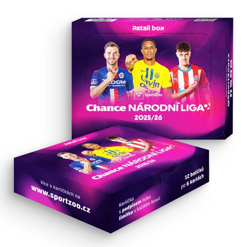 Retail box - fotbalové kartičky SportZoo Chance Národní Liga 2025/26