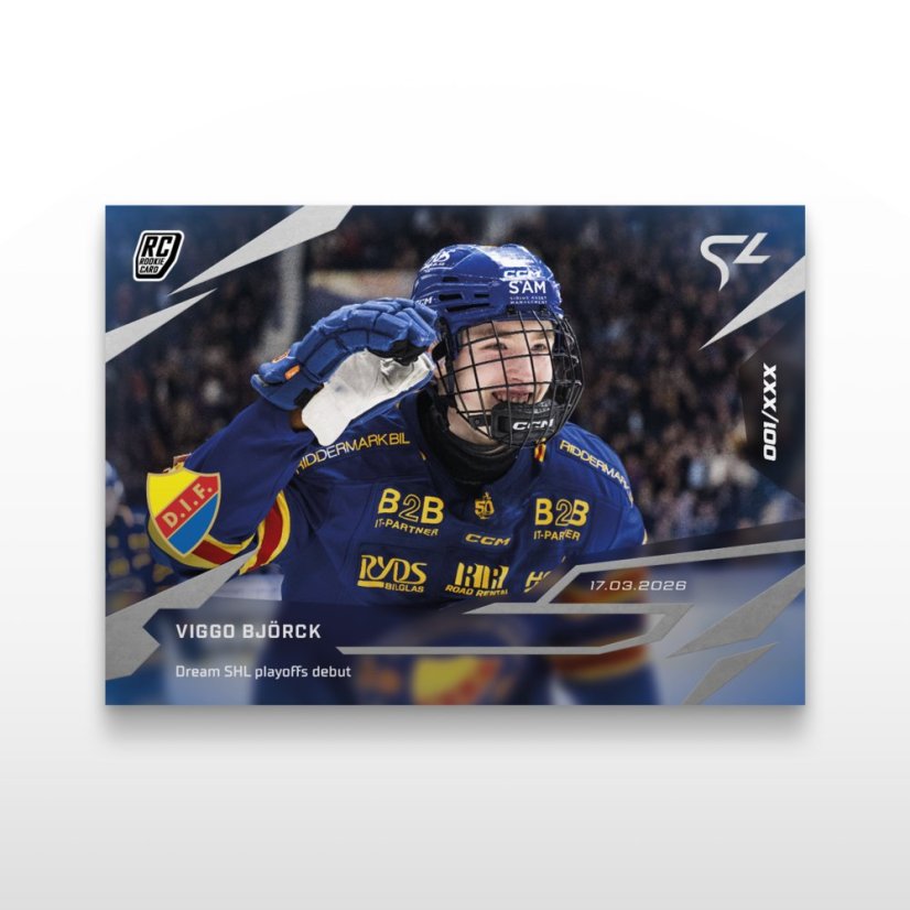 Hokejová  kartička L-44 Viggo Björck  - SportZoo Svenska hockeyligan 2025/26 LIVE