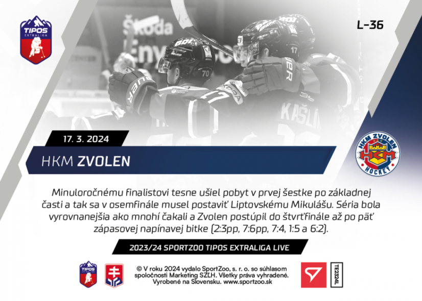 L-36 HKM Zvolen TEL 2023/24 LIVE