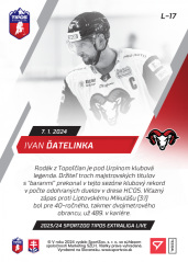 L-17 Ivan Ďatelinka TEL 2023/24 LIVE