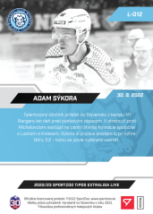 L-012 Adam Sýkora TEL 2022/23 LIVE