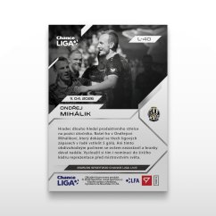 Fotbalová kartička L-40 Ondřej Mihálik - SportZoo Chance Liga 2025/26 LIVE