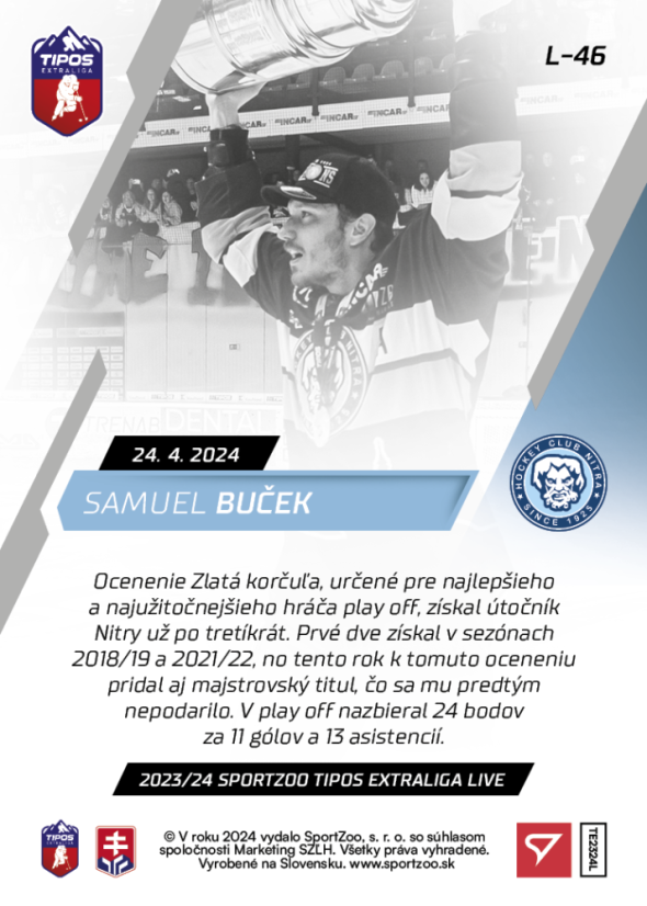 L-46 SADA Samuel Buček TEL 2023/24 LIVE + HOLDER