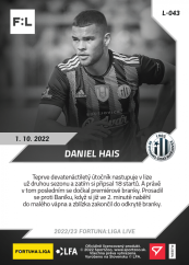 L-043 Daniel Hais FORTUNA:LIGA 2022/23 LIVE