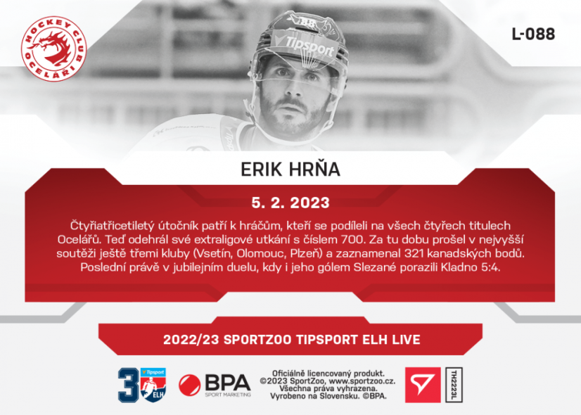 Set 21. týždňa (7 kariet L-083 - L-089) TELH 2022/23 LIVE