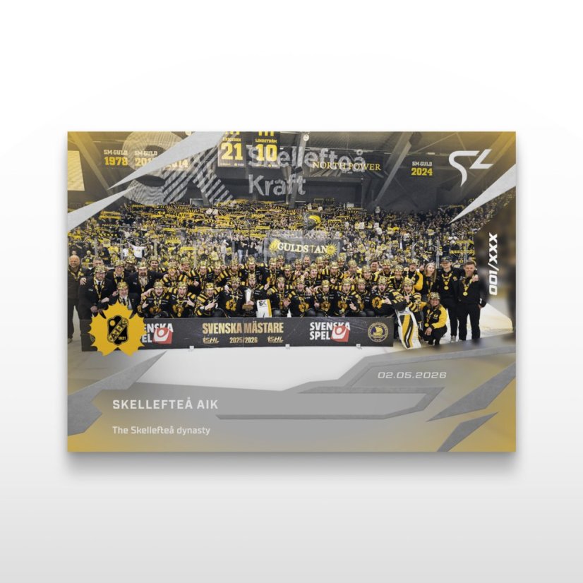 Hokejová  kartička L-52 Skellefteå AIK - SportZoo Svenska hockeyligan 2025/26 LIVE