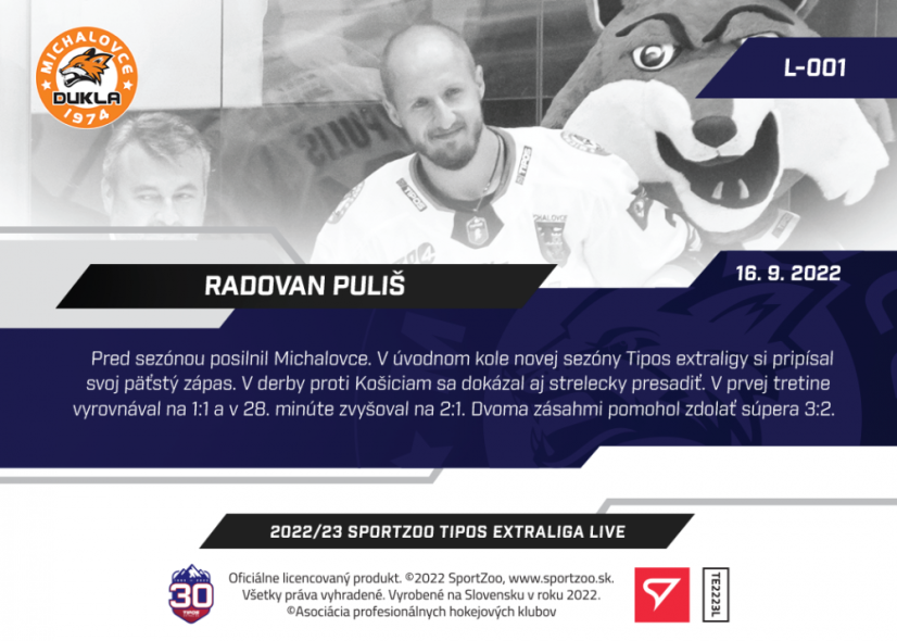 L-001 Radovan Puliš TEL 2022/23 LIVE