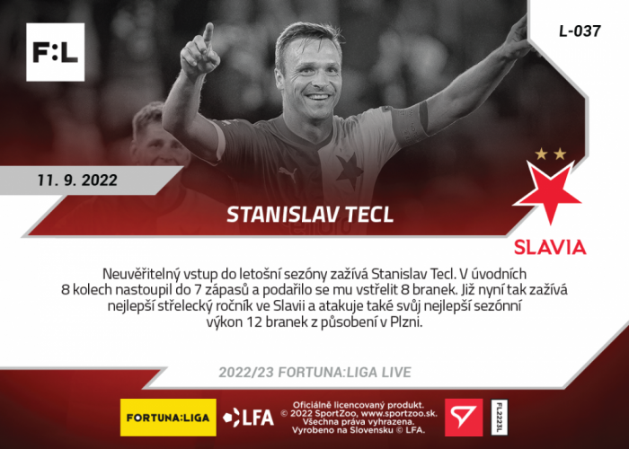 L-037 Stanislav Tecl FORTUNA:LIGA 2022/23 LIVE