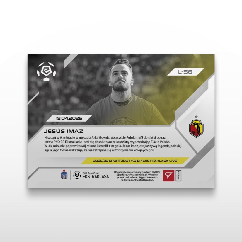 Karta piłkarska L-56 Jesús Imaz - SportZoo PKO BP Ekstraklasa 2025/26 LIVE