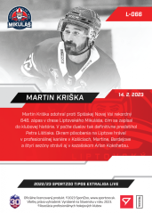 L-066 Martin Kriška TEL 2022/23 LIVE