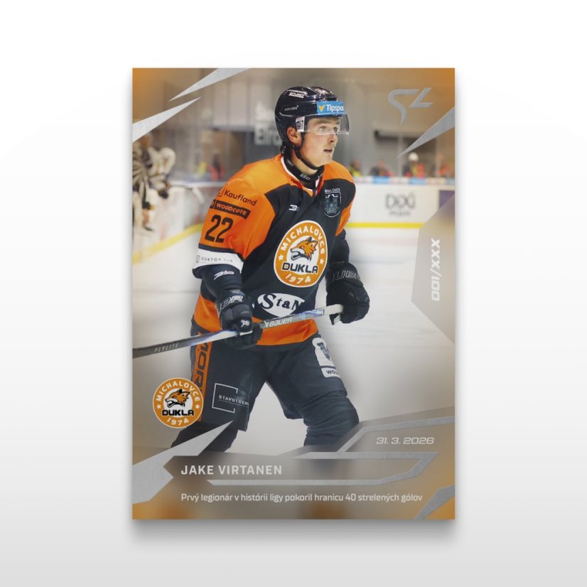 Hockey trading card L-54 JAKE VIRTANEN - SportZoo Tipsport liga 2025/26 LIVE