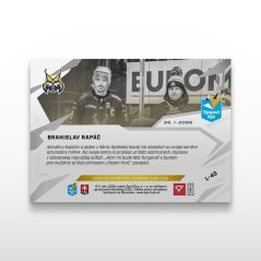 Hokejová kartička L-40 BRANISLAV RAPÁČ - SportZoo Tipsport liga 2025/26 LIVE