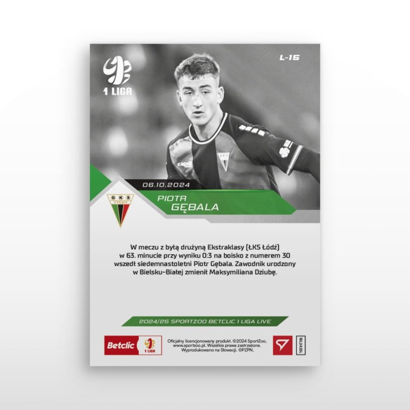 L-15 ZESTAW Piotr Gębala Betclic 1 Liga 2024/25 LIVE + UCHWYT