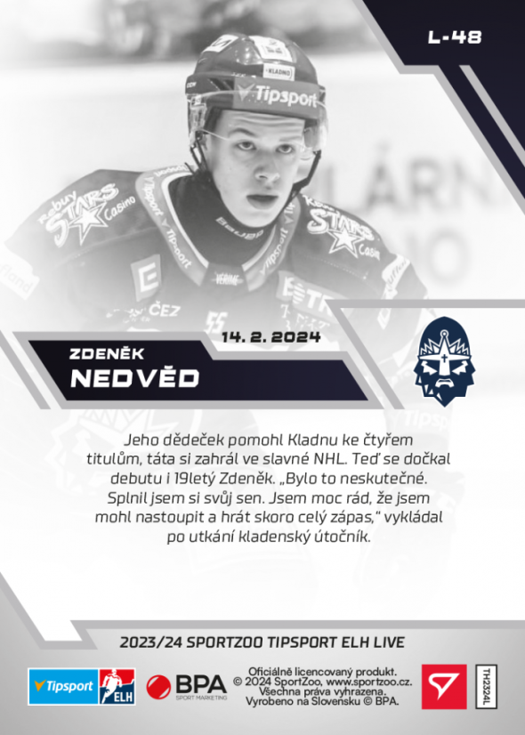 L-48 Zdeněk Nedvěd TELH 2023/24 LIVE