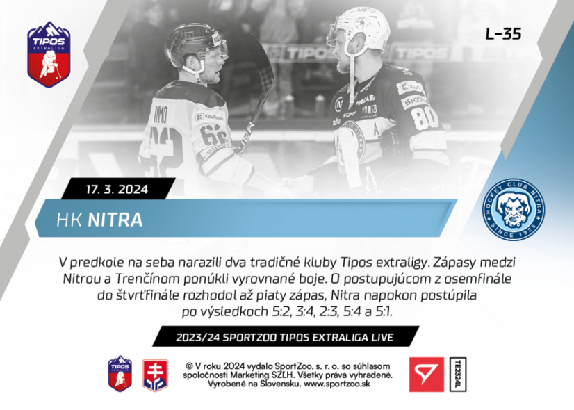 L-35 HK Nitra TEL 2023/24 LIVE