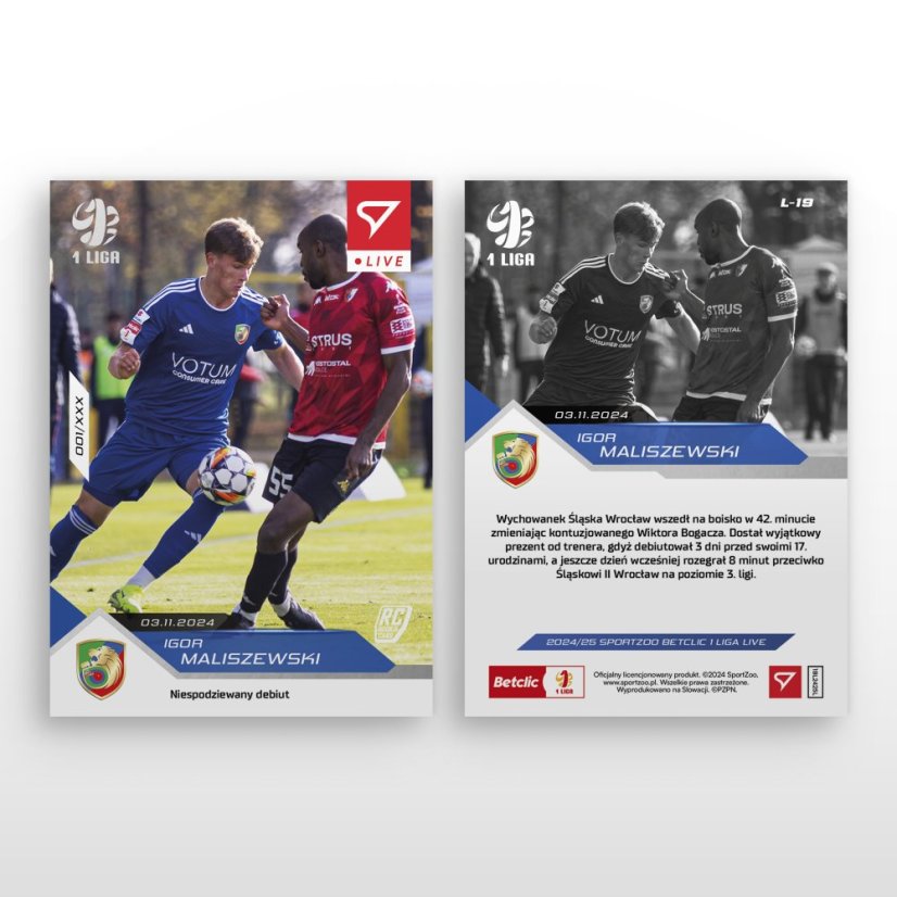 L-19 Igor Maliszewski Betclic 1 Liga 2024/25 LIVE