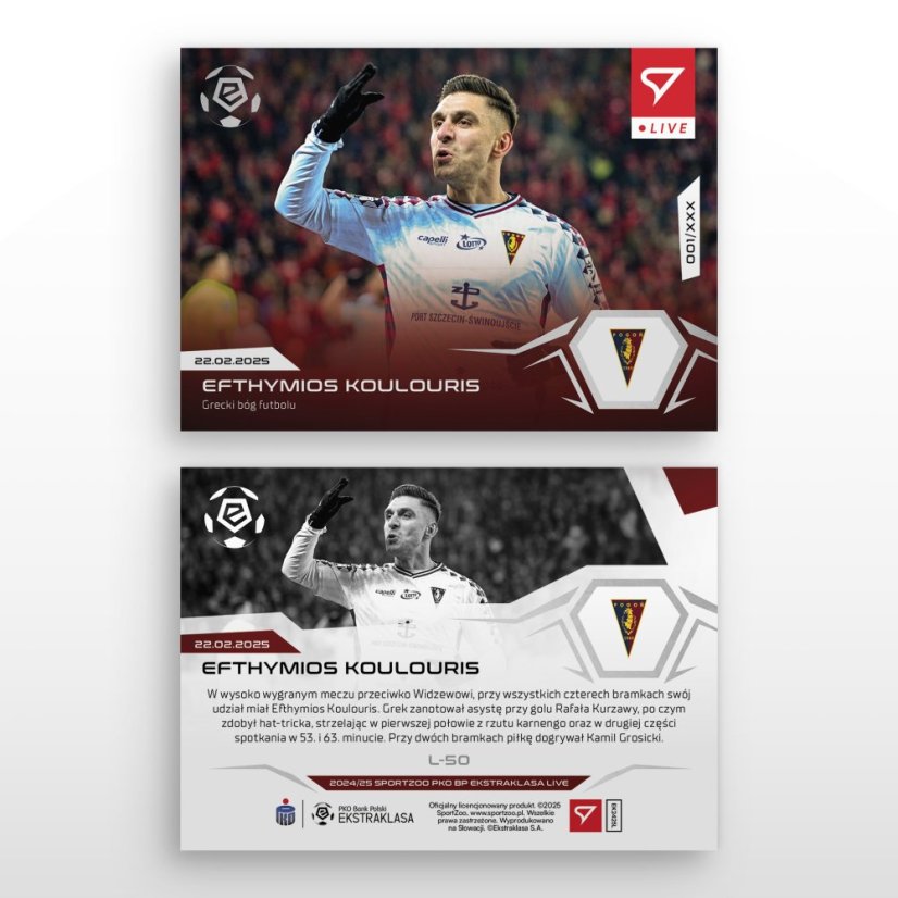 L-50 Efthymios Koulouris PKO BP Ekstraklasa 2024/25 LIVE