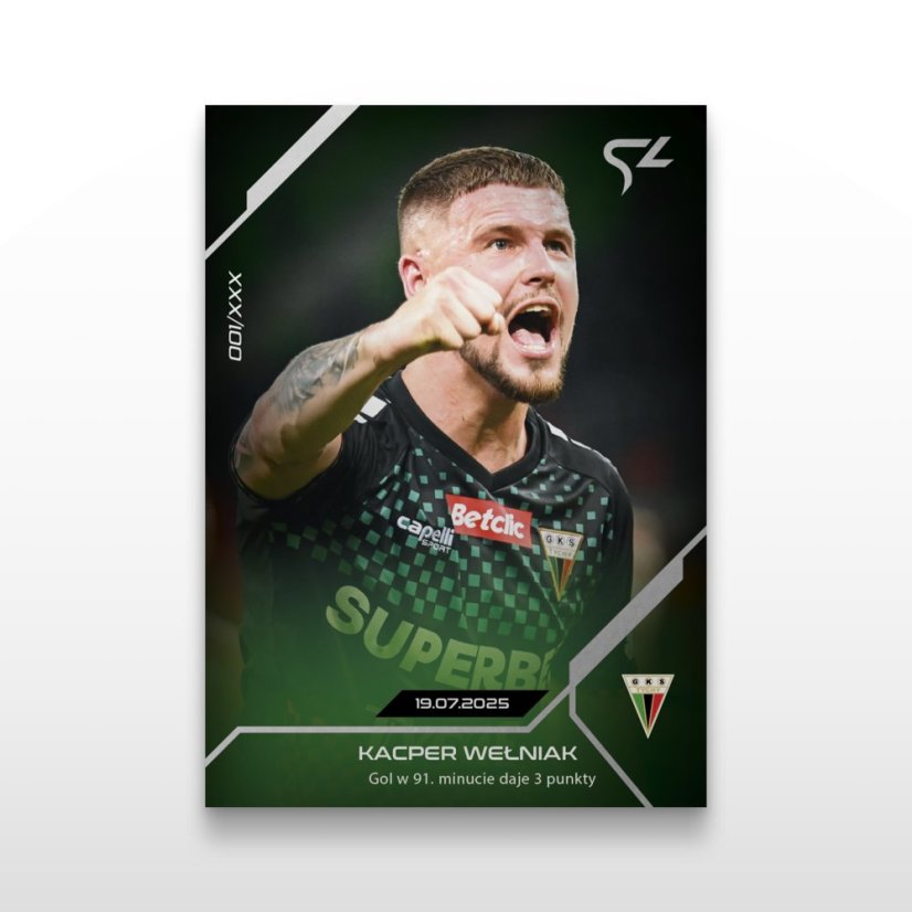 Karta piłkarska L-03 Kacper Wełniak - SportZoo Betclic 1 Liga 2025/26 LIVE