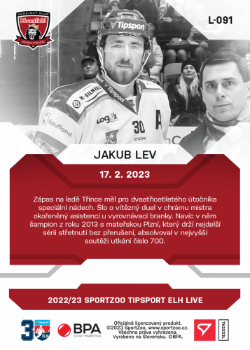 L-091 Jakub Lev TELH 2022/23 LIVE