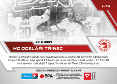 L-76 HC Oceláři Třinec TELH 2023/24 LIVE