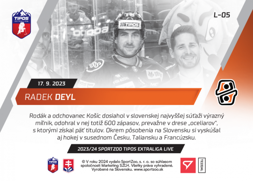 L-05 ZESTAW Radek Deyl TEL 2023/24 LIVE + UCHWYT