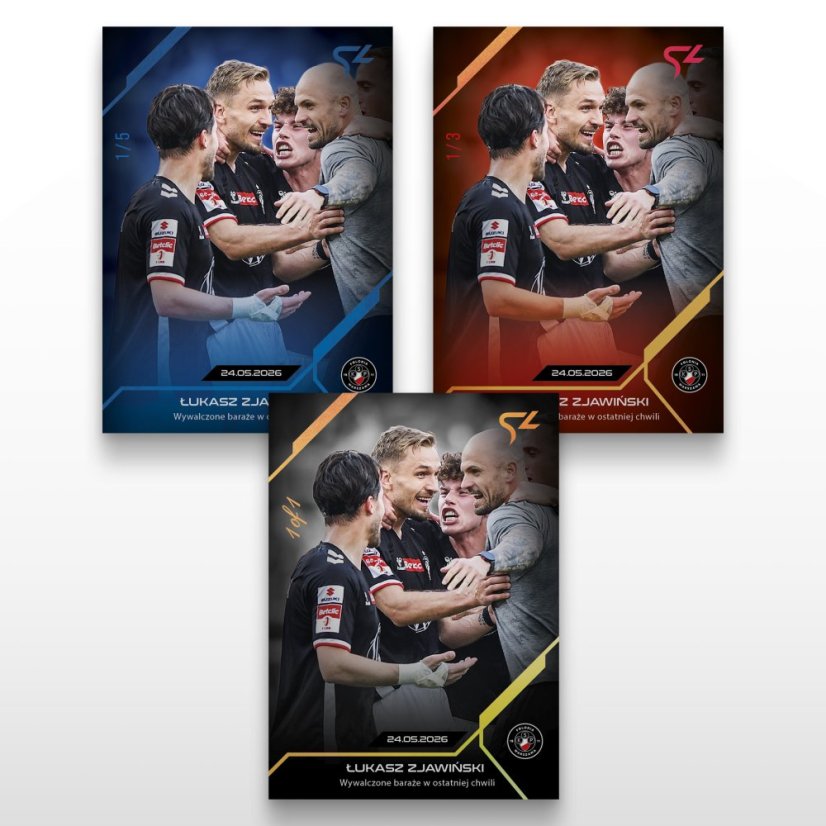 Football trading card L-53 Łukasz Zjawiński - SportZoo Betclic 1 Liga 2025/26 LIVE