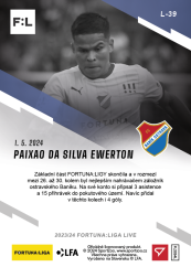 L-39 Paixao da Silva Ewerton FORTUNA:LIGA 2023/24 LIVE