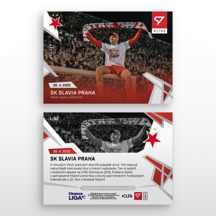 L-52 SK Slavia Praha Chance Liga 2024/25 LIVE