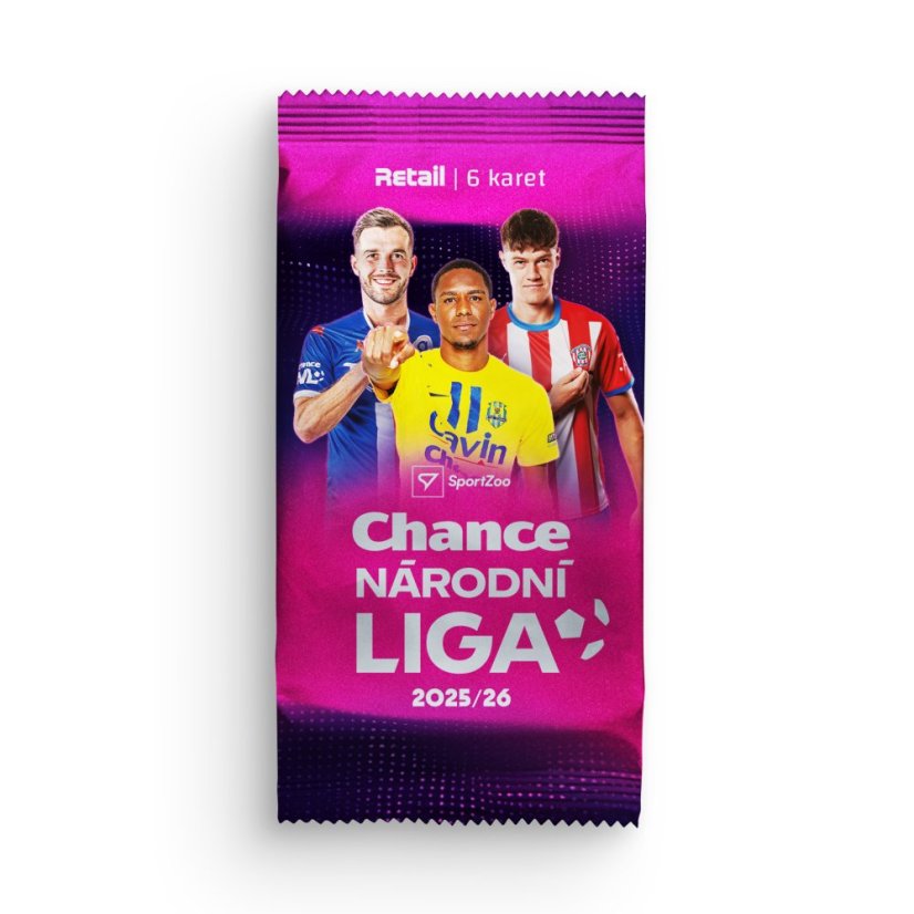 Retail balíček - futbalové kartičky SportZoo Chance Národní Liga 2025/26