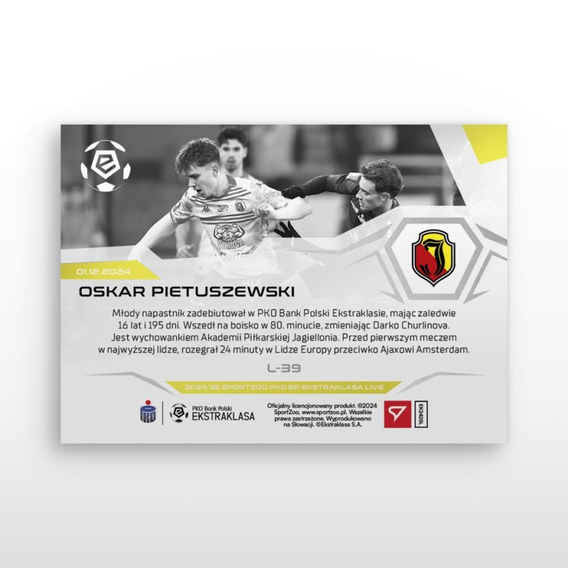 L-39 Oskar Pietuszewski PKO BP Ekstraklasa 2024/25 LIVE