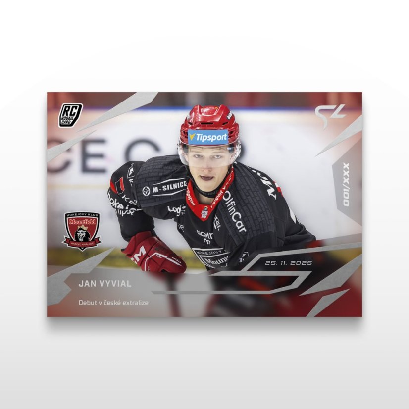 Hokejová  kartička L-13 Jan Vyvial - SportZoo Tipsport ELH 2025/26 LIVE