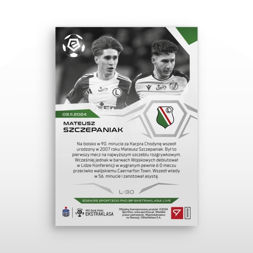 L-30 Mateusz Szczepaniak PKO BP Ekstraklasa 2024/25 LIVE