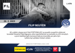 L-076 Filip Nguyen FORTUNA:LIGA 2022/23 LIVE