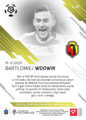 L-37 Bartłomiej Wdowik PKO Bank Polski Ekstraklasa 2023/24 LIVE