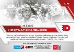 L-73 HC Dynamo Pardubice TELH 2023/24 LIVE