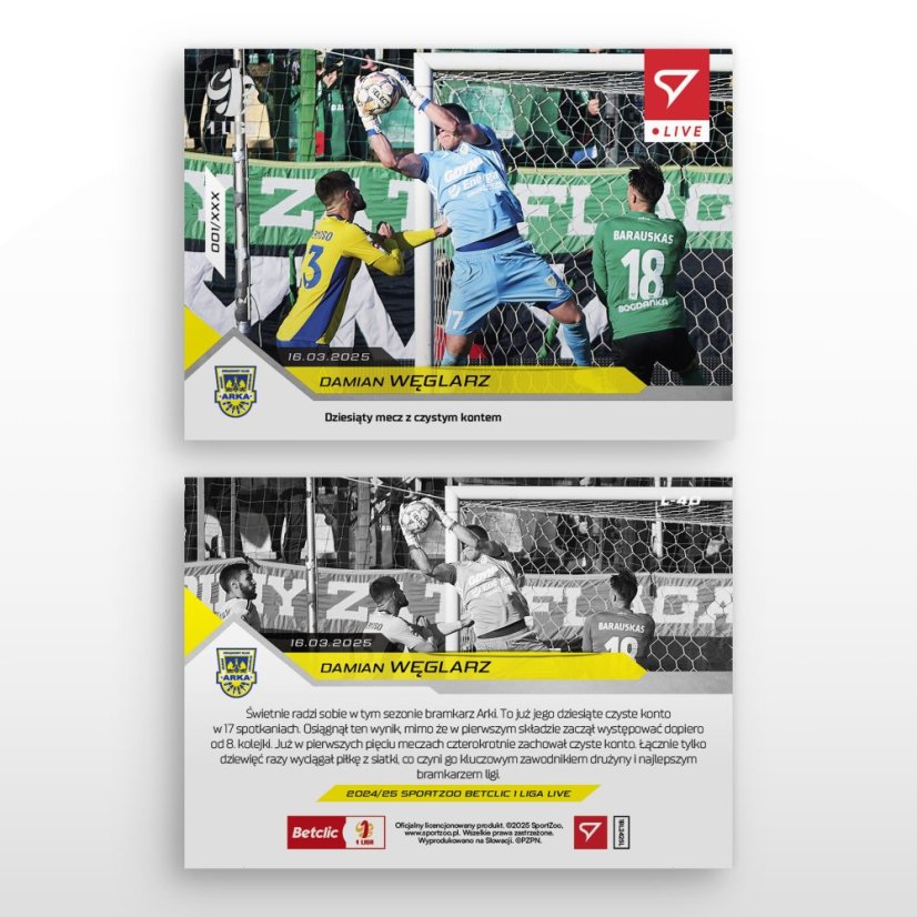 L-40 SADA Damian Węglarz Betclic 1 Liga 2024/25 LIVE + HOLDER