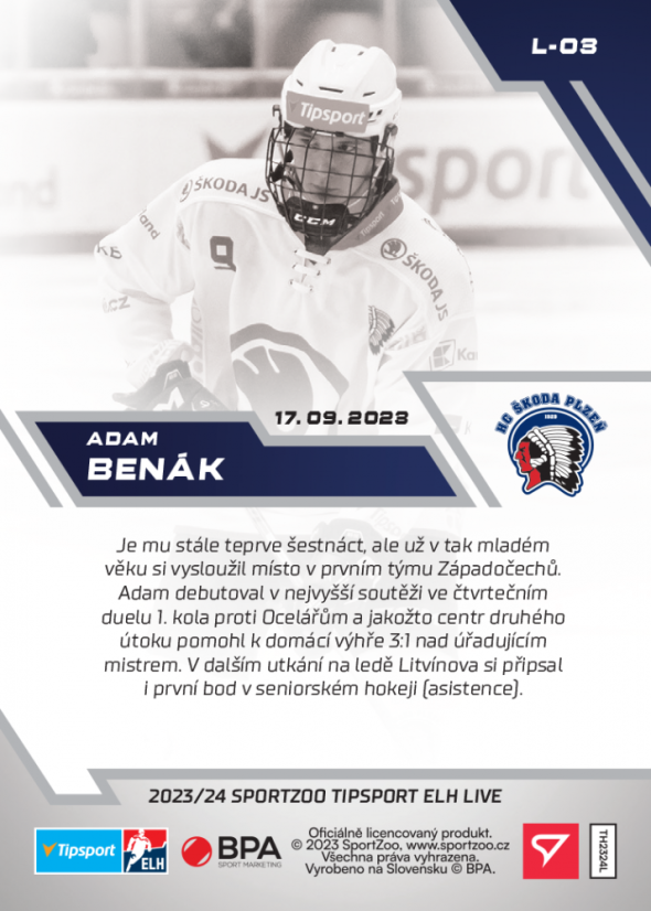 L-03 Adam Benák TELH 2023/24 LIVE