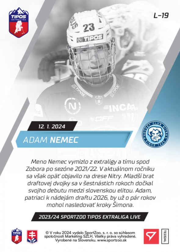 L-19 Adam Nemec TEL 2023/24 LIVE