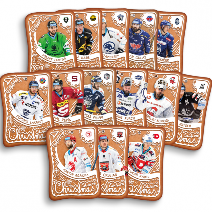 Set 14 kartičiek Tipsport ELH Christmas Edition 2023 Set 14 kartičiek Tipsport ELH Christmas Edition 2023